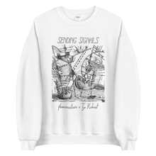 Load image into Gallery viewer, SENDING SIGNALS Unisex Sweatshirt (WHITE)