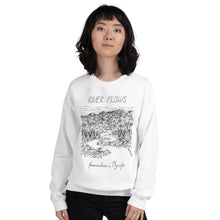 Load image into Gallery viewer, RIVER FLOWS Unisex Sweatshirt (WHITE)