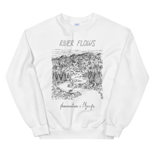 Load image into Gallery viewer, RIVER FLOWS Unisex Sweatshirt (WHITE)