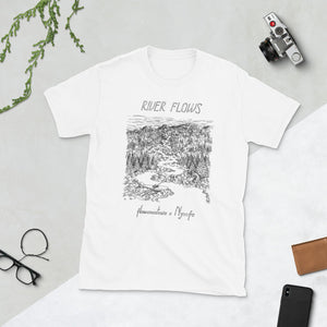 RIVER FLOWS Unisex T-Shirt (WHITE)