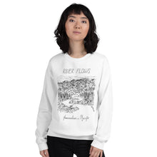 Load image into Gallery viewer, RIVER FLOWS Unisex Sweatshirt (WHITE)
