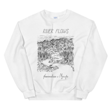 Load image into Gallery viewer, RIVER FLOWS Unisex Sweatshirt (WHITE)
